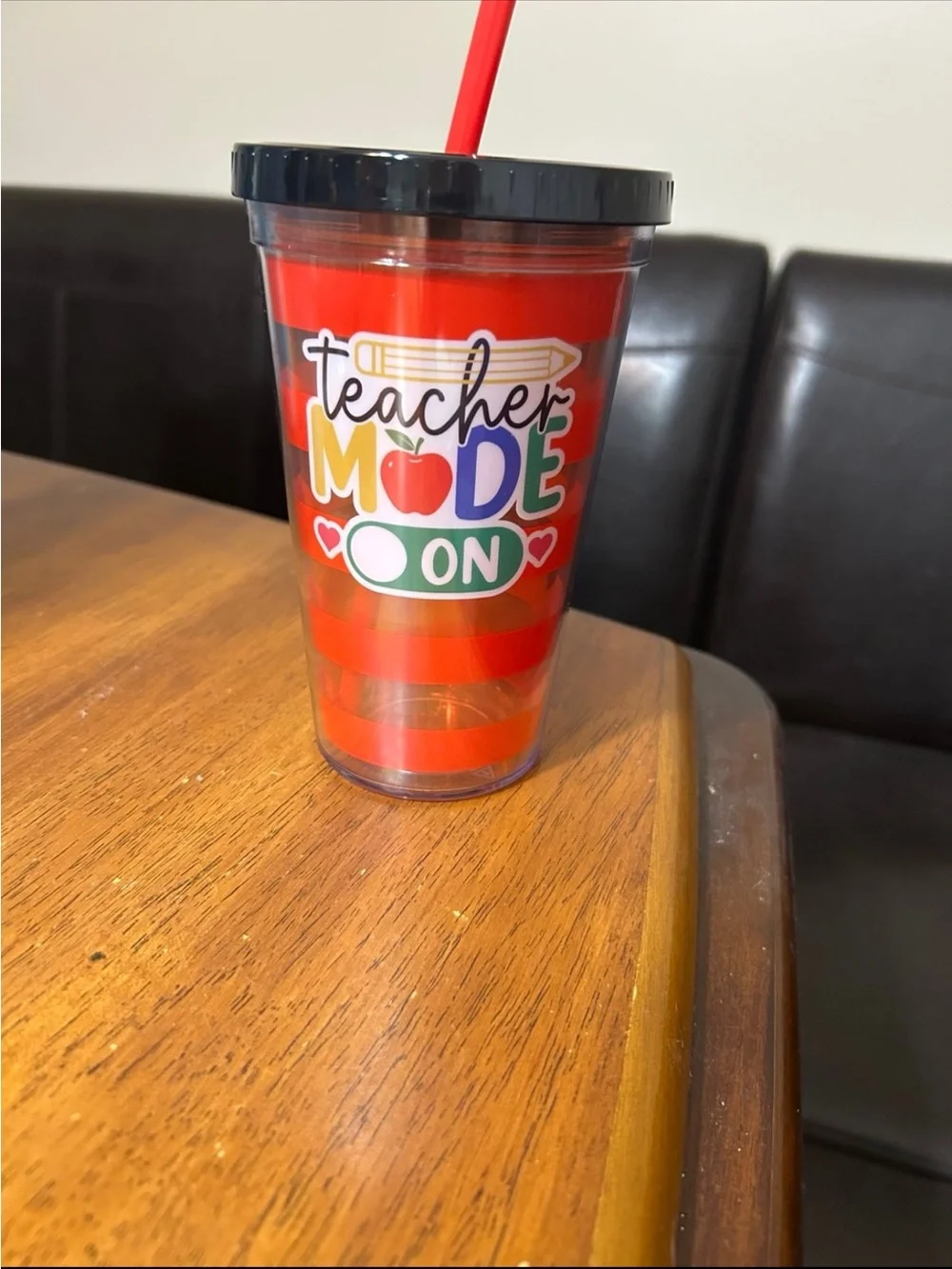 Teacher Mode On Tumbler with Straw
